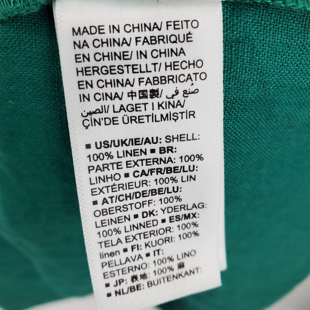 The Drop Women's Green 100% Linen Cutout Ring Detail Midi Dress XL Resort Lagen - Picture 13 of 16